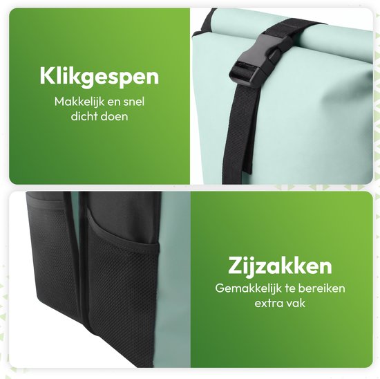 dubbele fietstas - roltop - waterafstotend - 46 L