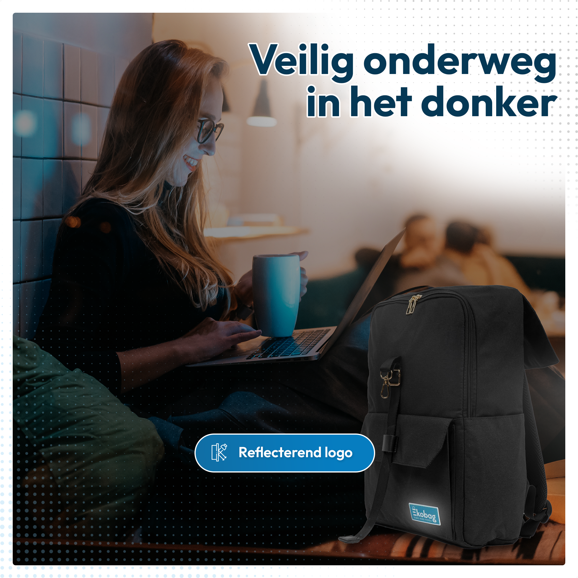 Ekobag 333 - Rugzak - Laptoptas - Schooltas - Duurzaam - Waterafstotend - 19L