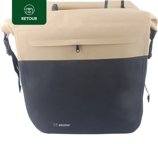 Ekostar® - Dubbele Roltop Fietstas - 100% Waterdicht - 46L - Fietstassen electrische fietsen