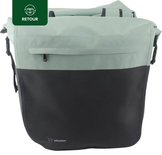 Ekostar® - Dubbele Roltop Fietstas - 100% Waterdicht - 46L - Fietstassen electrische fietsen