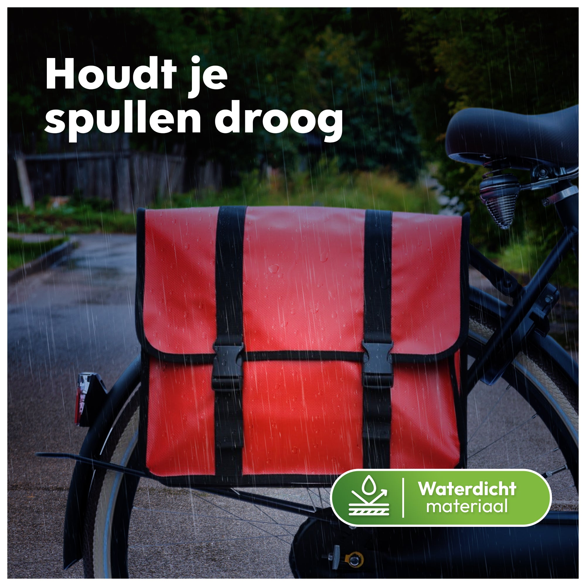 Anroc Dubbele fietstas 46L zwart - Waterdicht en Reflecterend Anroc Dubbele fietstas 46L zwart - Waterdicht en Reflecterend