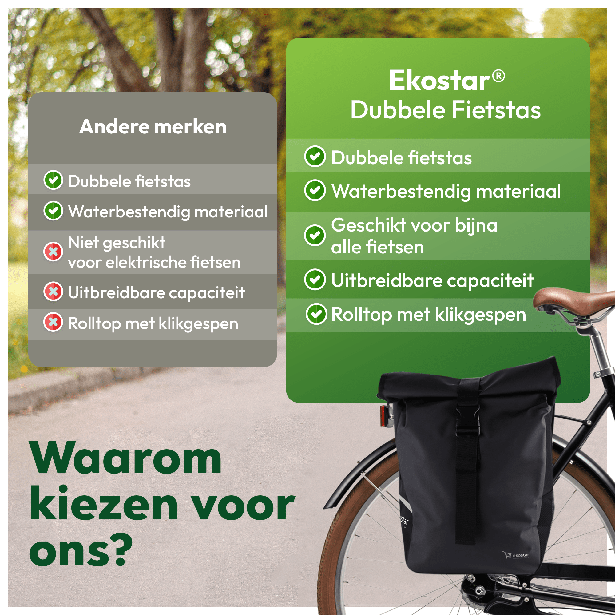 enkele fietstas - roltop - waterafstotend - 19 liter - zwart enkele fietstas - roltop - waterafstotend - 19 liter - zwart