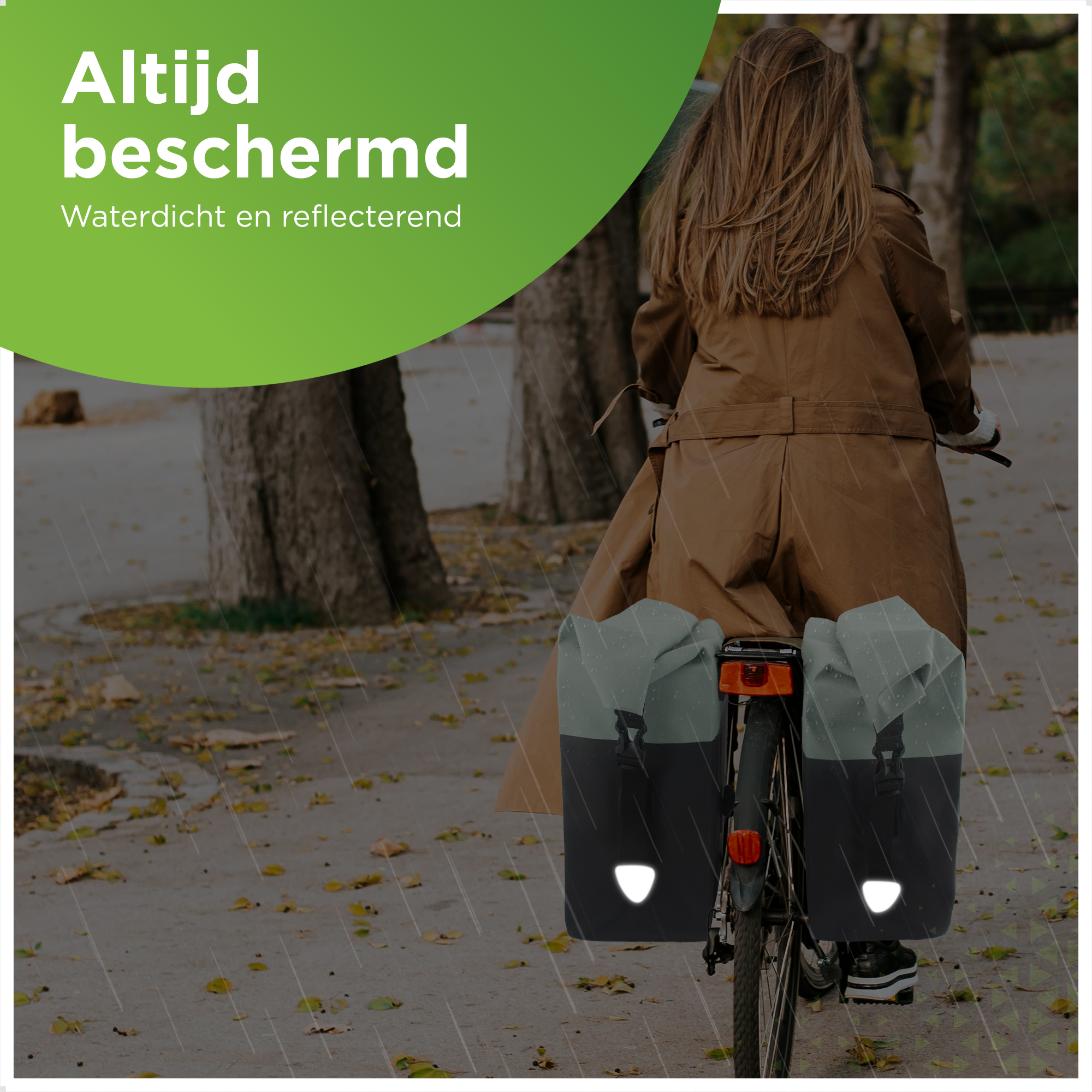 Ekostar® - Dubbele Roltop Fietstas - 100% Waterdicht - 46L - Fietstassen electrische fietsen