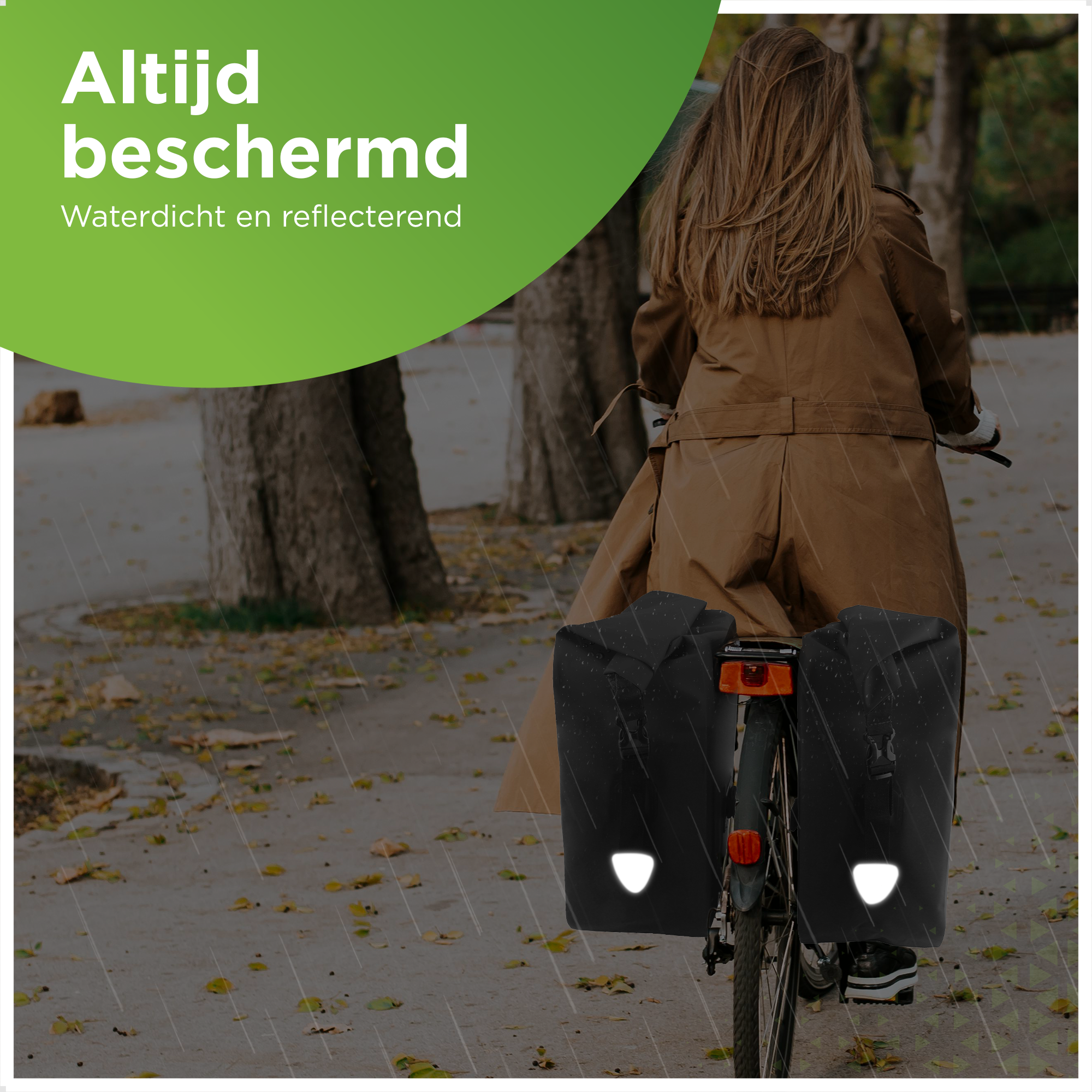 Ekostar® - Dubbele Roltop Fietstas - 100% Waterdicht - 46L - Fietstassen electrische fietsen