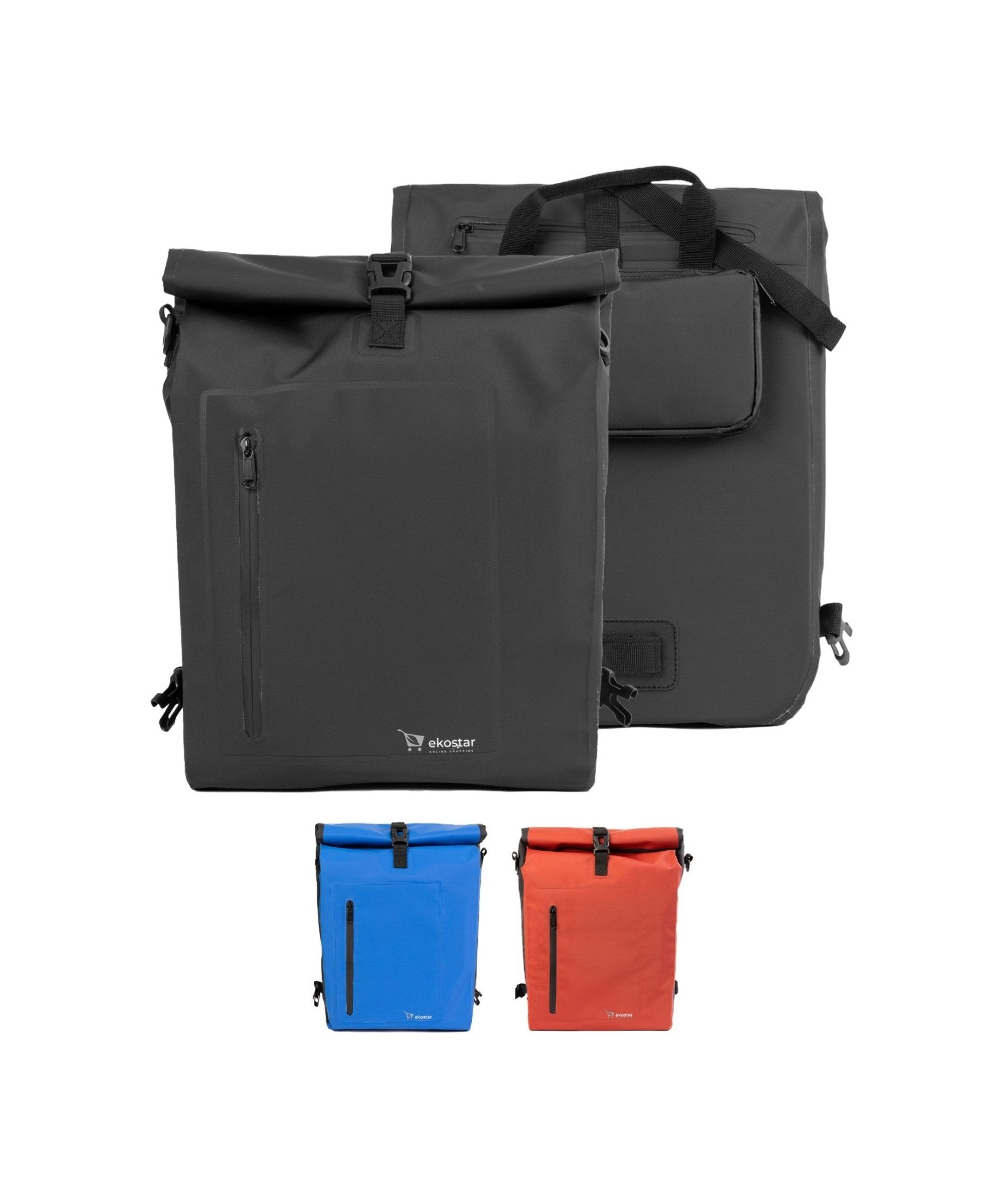 MIVELO - 3-in-1 fietstas - rugzak - schoudertas waterdicht 100% PVC-vrij, met laptopvak, voor fietsbagagedrager 1 stuk (jeansblauw, 20L MIVELO - 3-in-1 fietstas - rugzak - schoudertas waterdicht 100% PVC-vrij, met laptopvak, voor fietsbagagedrager 1 stuk (jeansblauw, 20L